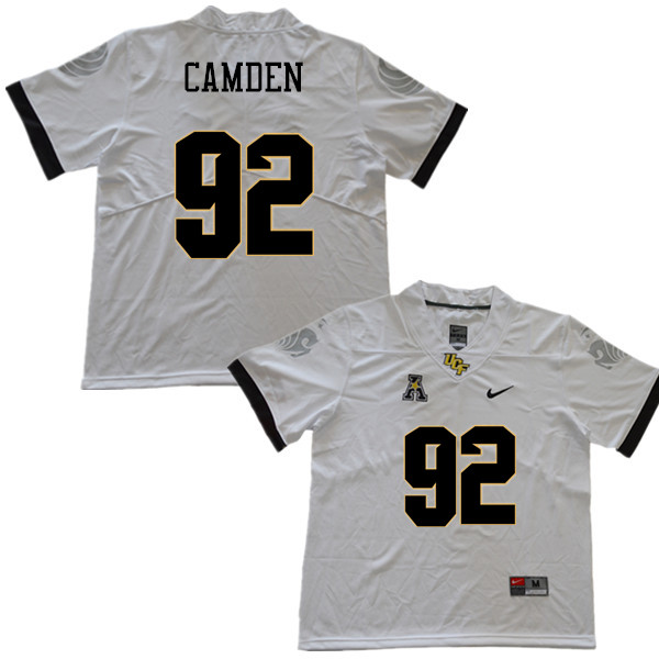 Men #92 Austin Camden UCF Knights College Football Jerseys Sale-White - Click Image to Close